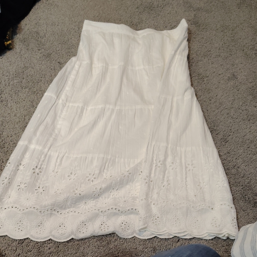 White Eyelet Skirt